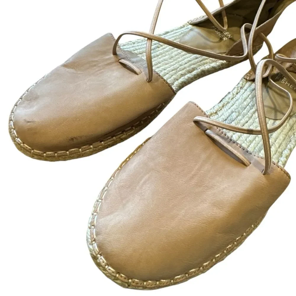 Revolve Eileen Fisher Lee Tumbled Nubuck Leather Espadrille NWOT
